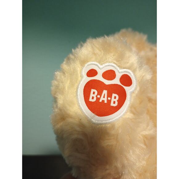 Build A Bear tan bear‎ with Pink Rainbow Heart Hoodie - Picture 3 of 7